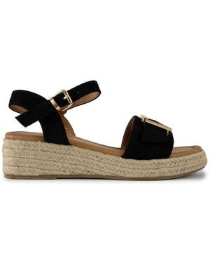 Sole Sister August Espadrille Wedge Sandals - Black