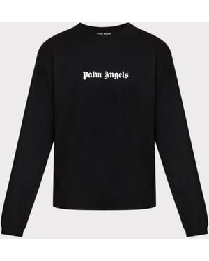 Palm Angels Classic Logo Slim Tee Long Sleeve - Black
