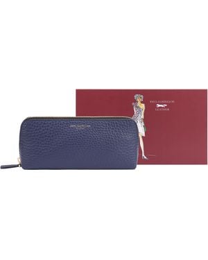 Paul Costelloe Pico Leather Pencil Case - Blue