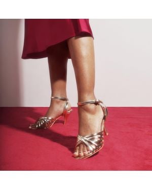 Where's That From 'Cyprus' Multi Cross Over Strap Mid Heels - Red