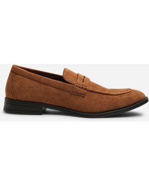 Where's That From Gavin Suede Slip On Penny Loafer - Brown
