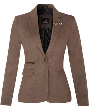 TruClothing Tweed 1920S Herringbone Light Blazer - Brown