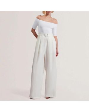 Ted Baker Angeliy Knit Bodice Bardot Jumpsuit - White