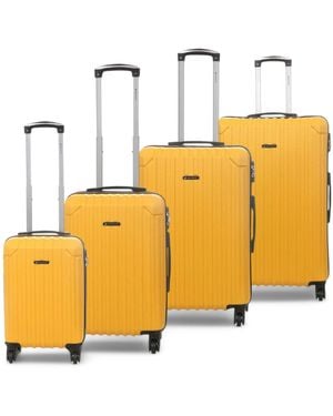 Infinity Luggage Snowball Hard Shell Abs 4 Wheels Travel Suitcase Set - Orange