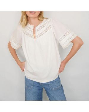 Wyse Ivory Eira Cotton Top - White