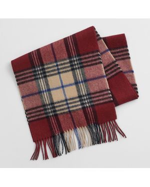 GANT Wool Checked Scarf - Red