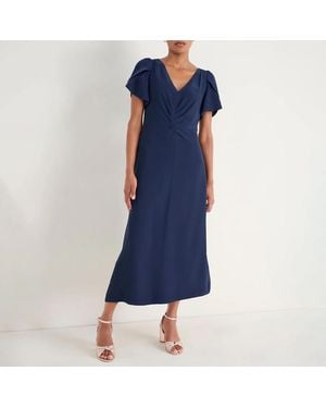 Wyse Willow Cross Over Dress - Blue