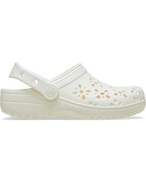 Crocs™ Off Classic Floral Cut Out Clog - White