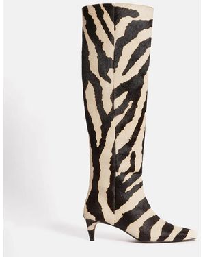 Jigsaw Zebra Knee High Boot - Brown