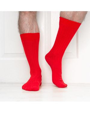 Jemsox Soft Ribbed Socks - Red