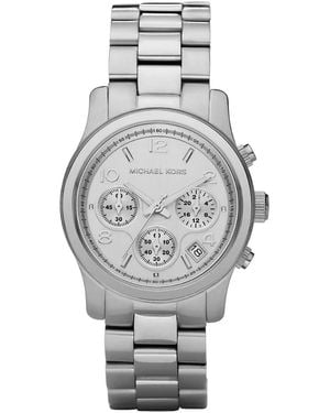 Michael Kors Runway Mk5076 Ladies Stainless Steel Chronograph Watch - Metallic