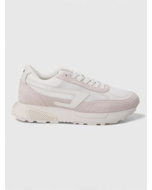 DIESEL Tyche Runner Trainers Suede Fabric - Natural