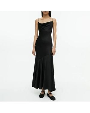ARKET Satin Drape Maxi Dress - Black