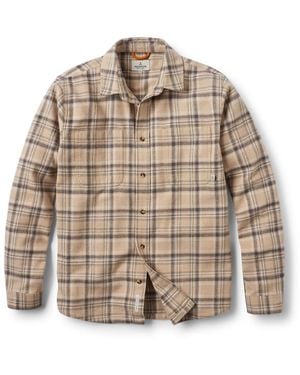Passenger Oatmeal Check Backcountry Check Cotton Shirt - Brown