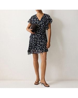Jigsaw Swirl Posy Mini Dress - Black