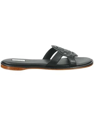 GANT Chleo Leather Flat Sandal - Black