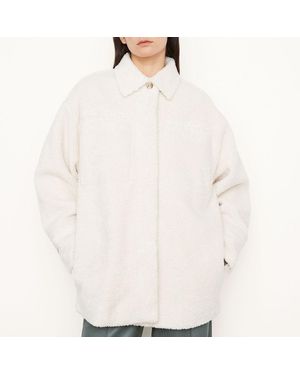 Vince Sherpa Shirt Jacket - White