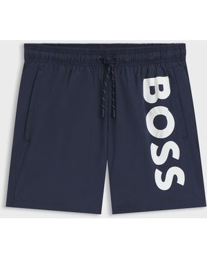 BOSS Octopus Logo Swim Shorts - Blue