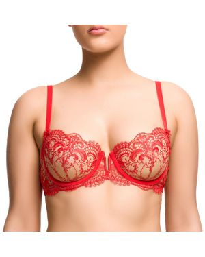 Dita Von Teese Nom De Plume Demi-Cup Bra - Red