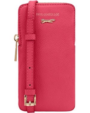Paul Costelloe Limia Leather Phone Bag - Pink