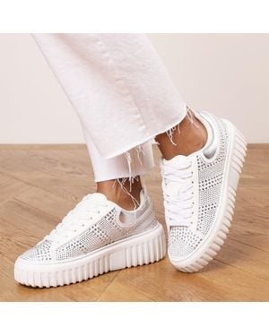 Where's That From Darcia Lace-Up Trainer - White