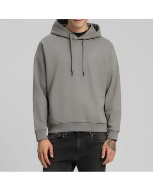 Replay Cotton Blend Hoodie - Grey
