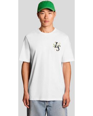 Lyle & Scott Dandelion Script Graphic T-Shirt - White