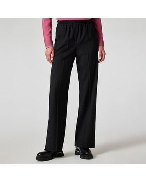 Paul Smith Tailored Wide Leg Wool Trousers - Black