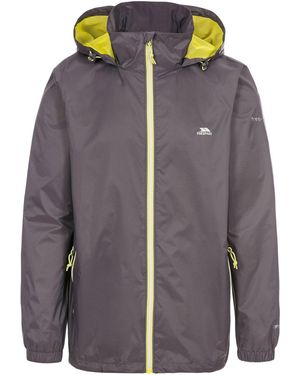 Trespass Waterproof Jacket Briar Polyester Carbon - Grey