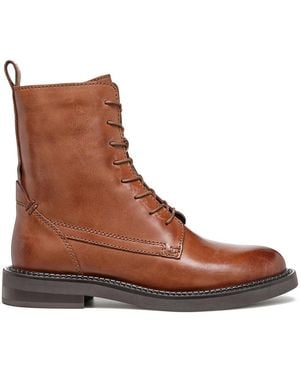 Geox Light Leather Serilda Heeled Long Boots - Brown