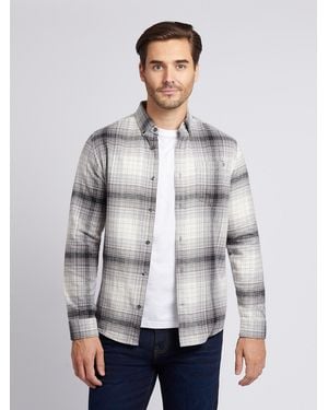 U.S. POLO ASSN. U. Polo Assn. Ombre Check Button-Down Shirt - Grey