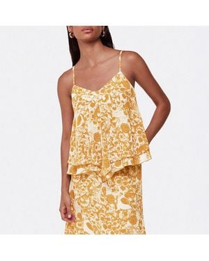 Whistles Seashore Print Cami Top - Metallic