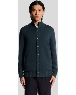 Lyle & Scott Wool Blend Cardigan - Blue