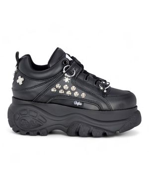 Buffalo Studded Chunky Platform Fashion Trainers - Black
