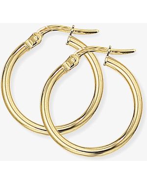 T.H.Baker 9Ct 18Mm Tube Hoop Earrings E551 - Metallic