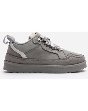 Where's That From 'Elara' Suede Lace-Up Trainers - Grey