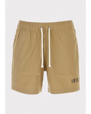 Amiri Core Logo Swim Trunks Tan - Natural