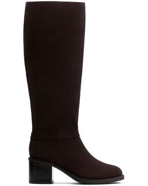 Clarks Chamberly Hi Dark Suede Boots - Brown