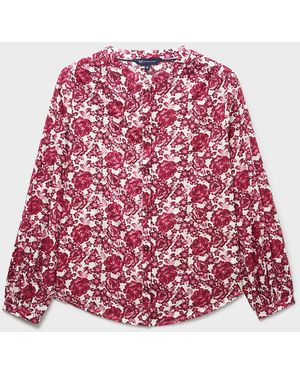 Crew Lyla Cotton Blend Blouse - Red