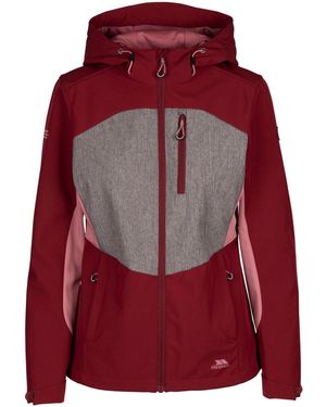 Trespass Soft Shell Jacket Eckwood Polyester Dark Cherry - Red