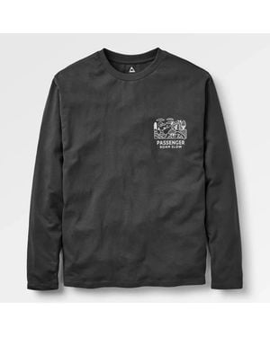 Passenger Roam Slow Long Sleeve Cotton Top - Grey