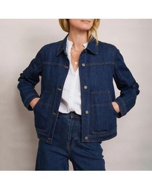 Wyse Dark Sienna Denim Jacket - Blue
