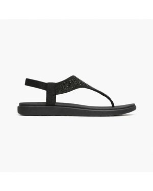 Skechers Meditation Luxe-Modern Event Low Heeled Sandals - Black