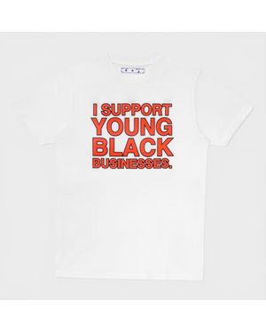 Off-White c/o Virgil Abloh Isybb "I Support Young Business" T-Shirt" - Red