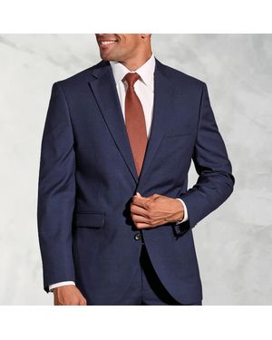 Brook Taverner Tailored Fit Felton Overcheck Suit Jacket - Blue