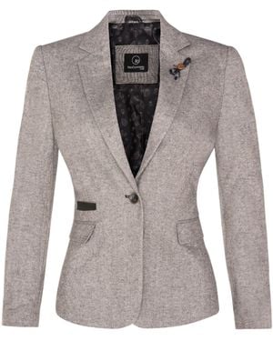 TruClothing Tweed 1920S Herringbone Light Blazer - Grey