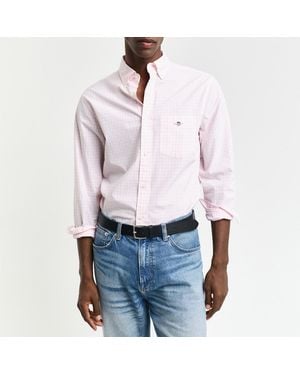 GANT Light Classic Poplin Gingham Shirt - White