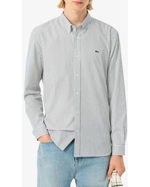 Lacoste Stripe Shirt - Grey