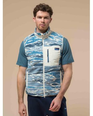 Penfield Bay Jacquard Microfleece Gilet - Blue
