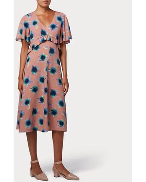 Paul Smith Floral V-Neck Midi Dress - Red